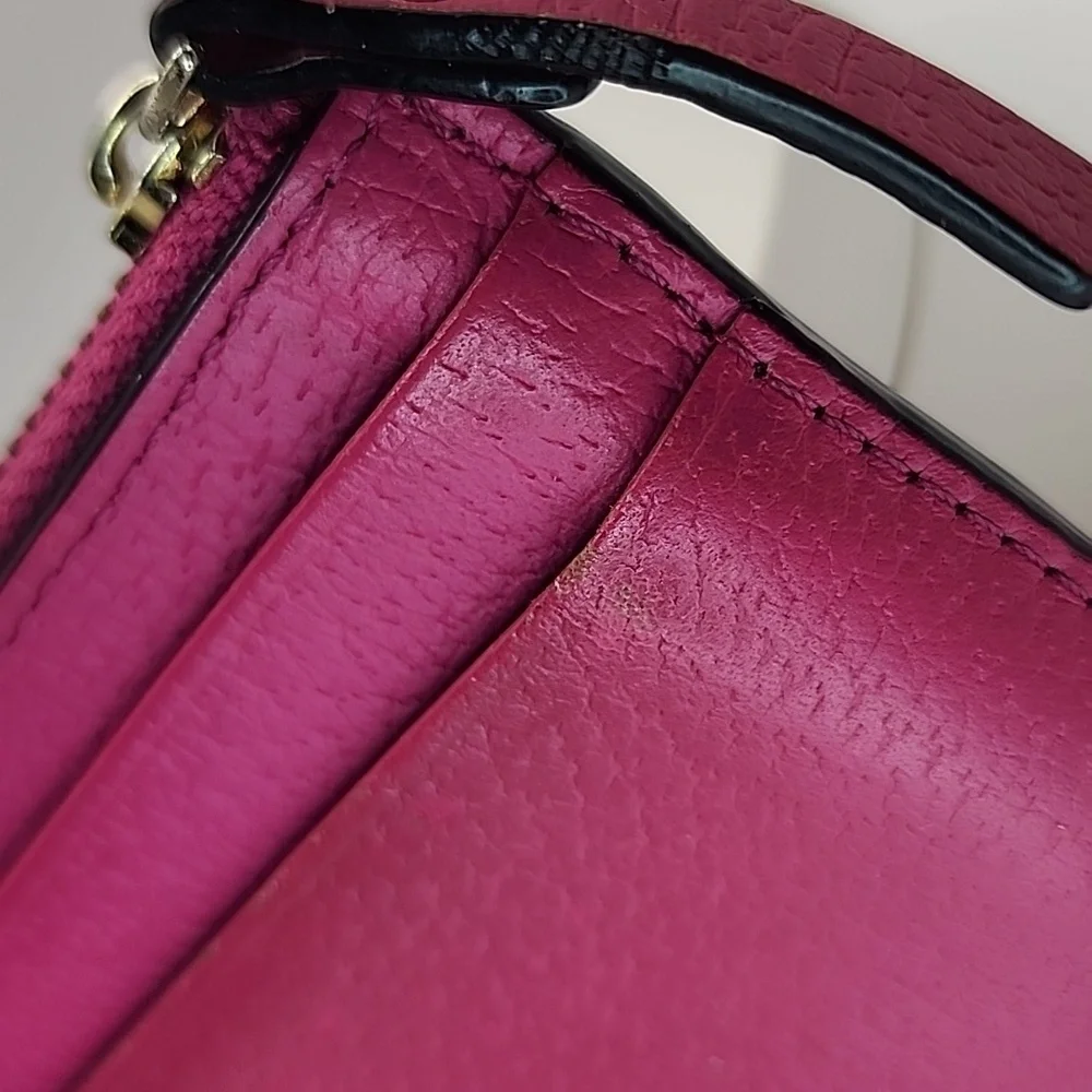 Kate Spade Fuchsia Leather Card Holder/Case‎
